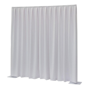 WENTEX® Pipe & Drape Medium Gloss Satin gordijn 300x500cm (bxh) 165 gram/m² geplooid - wit