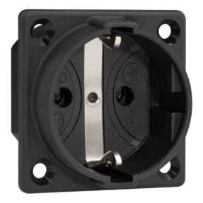 ABL inbouwcontactdoos randaarde 50x50mm schroef zwart