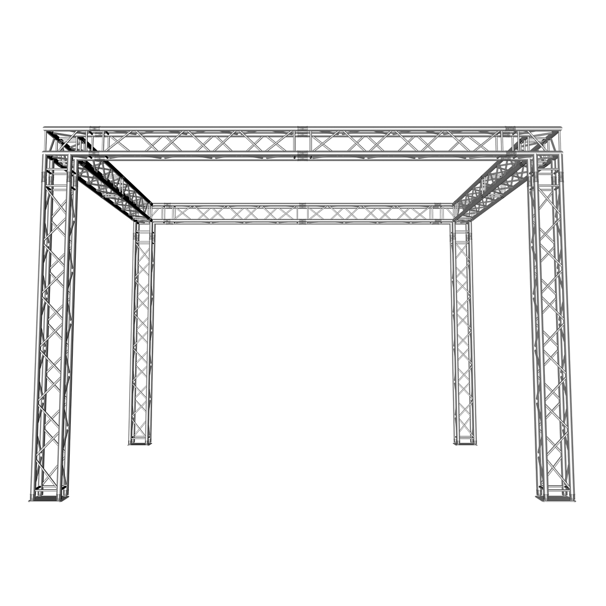 FORTEX FX34 vierkant truss beursstand carré 5x5x3,5 m FORTEX FX34 vierkant truss beursstand carré 5x5x3,5 m