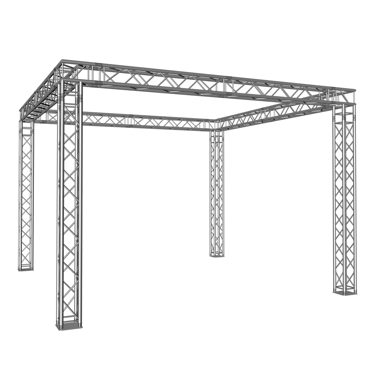 FORTEX FX34 vierkant truss beursstand carré 5x5x3,5 m FORTEX FX34 vierkant truss beursstand carré 5x5x3,5 m