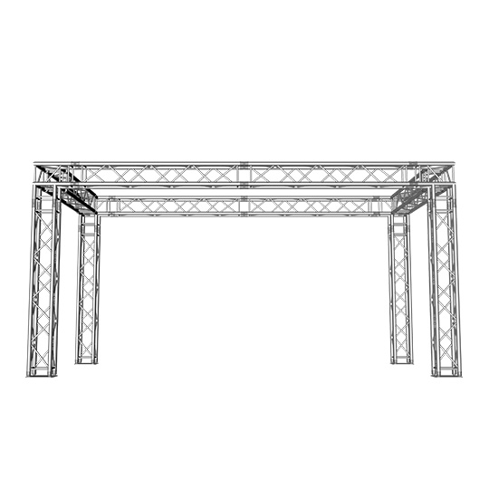 FORTEX FX34 vierkant truss beursstand carré 5x3x2,5 m FORTEX FX34 vierkant truss beursstand carré 5x3x2,5 m