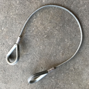 Tweedehands steel 8mm 700kg WLL 1m 6x 19 staalkabel