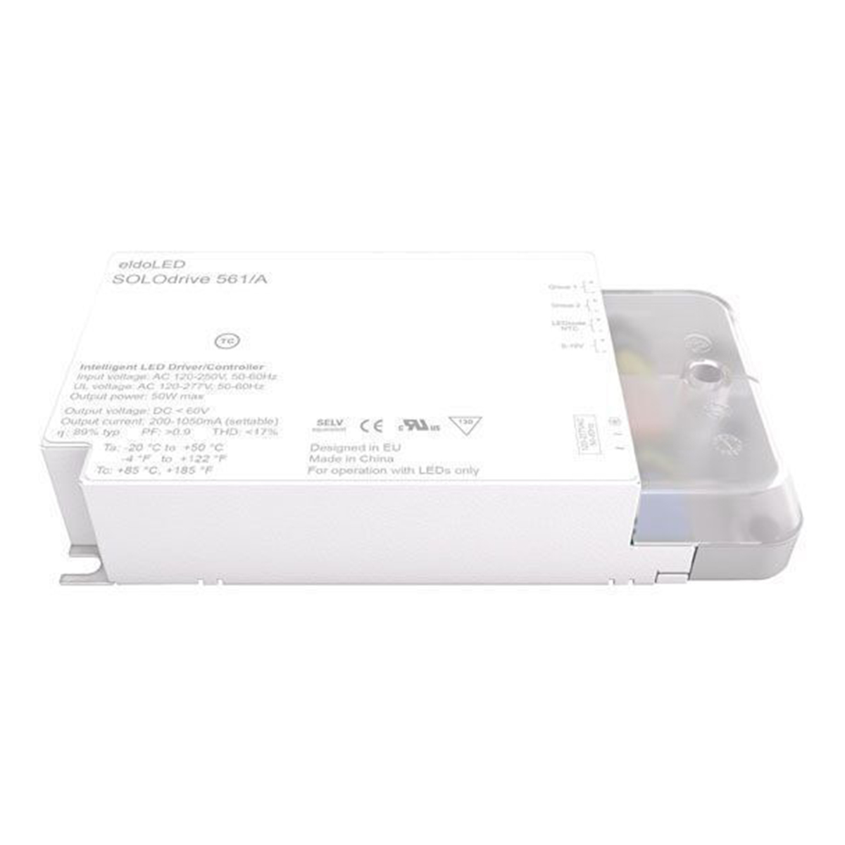 Artecta SOLOdrive AC 50W LED-Driver 0 - 10V dimbaar Artecta SOLOdrive AC 50W LED-Driver 0 - 10V dimbaar