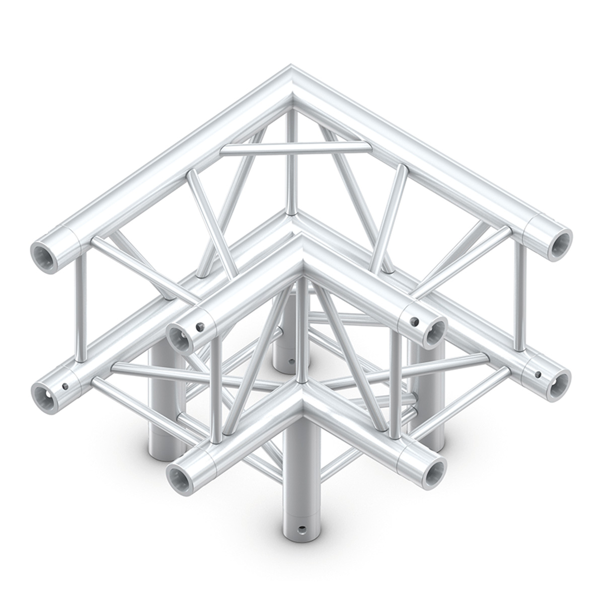 Milos QCM30 truss vierkant deco 3-weg hoek Milos QCM30 truss vierkant deco 3-weg hoek