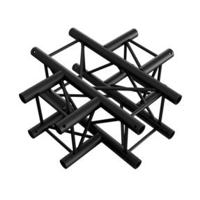 Milos QCB41 truss vierkant 4-weg kruis zwart
