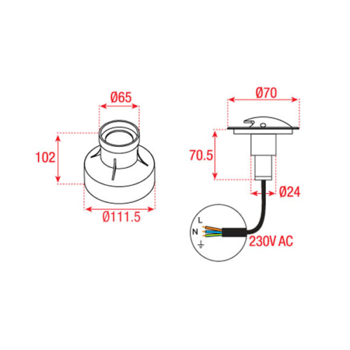 Artecta Bogor-M2WW 1x2W LED