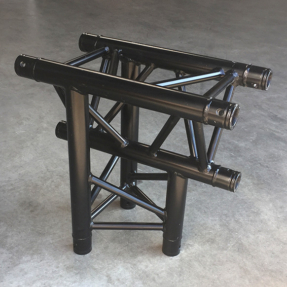 Tweedehands Global Truss F33T38 driehoek 3-weg t-stuk apex down verticaal zwart