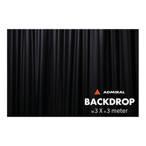 Admiral Backdrop 320 gram/m² 3m (b) x 3m (h) zwart