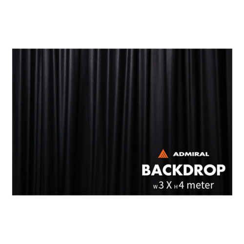 Admiral Backdrop 320 gram/m² 3m (b) x 4m (h) zwart