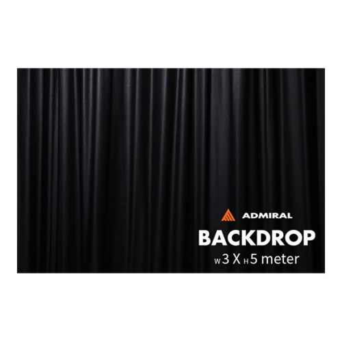 Admiral Backdrop 320 gram/m² 3m (b) x 5m (h) zwart
