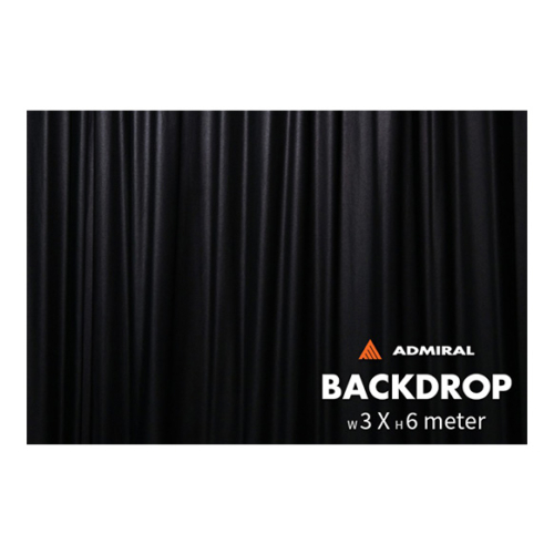 Admiral Backdrop 320 gram/m² 3m (b) x 6m (h) zwart