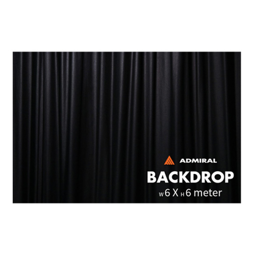 Admiral Backdrop 320 gram/m² 6m (b) x 6m (h) zwart