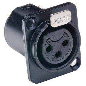 Admiral XLR 3-pin chassisdeel female zwart (5 stuks)