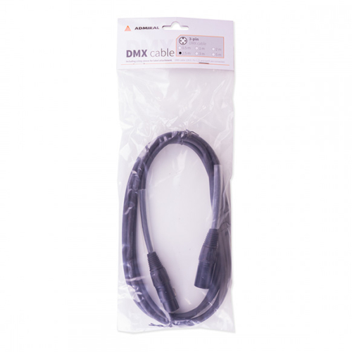 Admiral DMX kabel 3-pin XLR 120 ohm 2,5m zwart