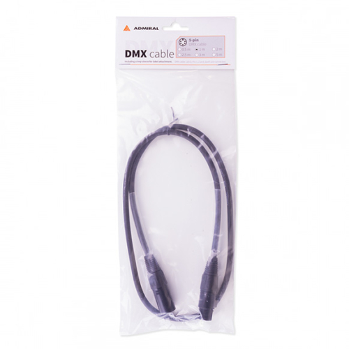 Admiral DMX kabel 5-pin XLR 120 ohm 1m zwart