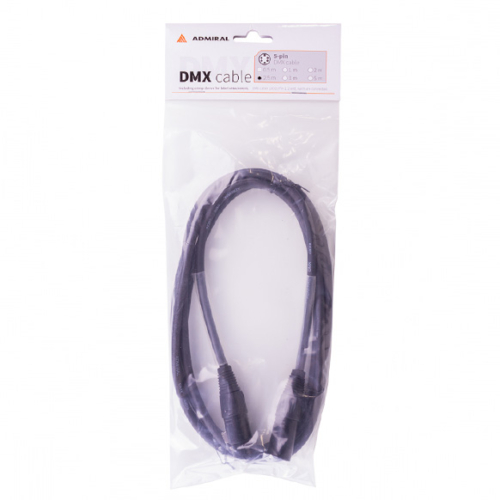 Admiral DMX kabel 5-pin XLR 120 ohm 2,5m zwart