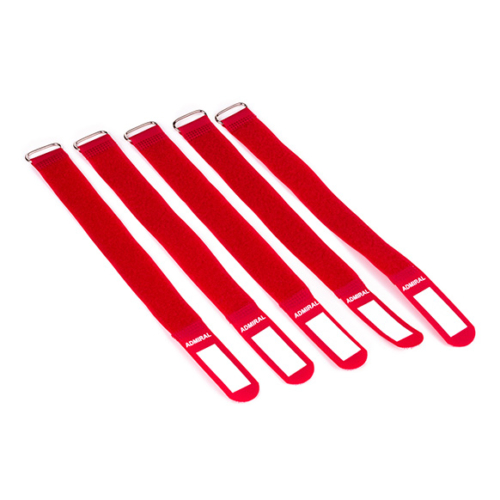Admiral cable wrap kabelbinder 26cm rood (5 stuks)