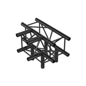 Milos QLF40 truss vierkant 4-weg t-stuk zwart