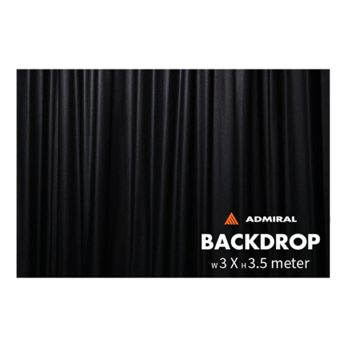 Admiral Backdrop 320 gram/m² 3m (b) x 3,5m (h) zwart