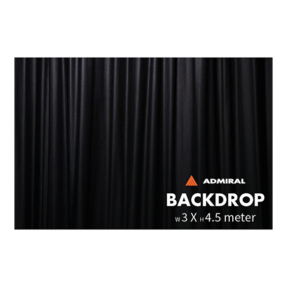 Admiral Backdrop 320 gram/m² 3m (b) x 4,5m (h) zwart