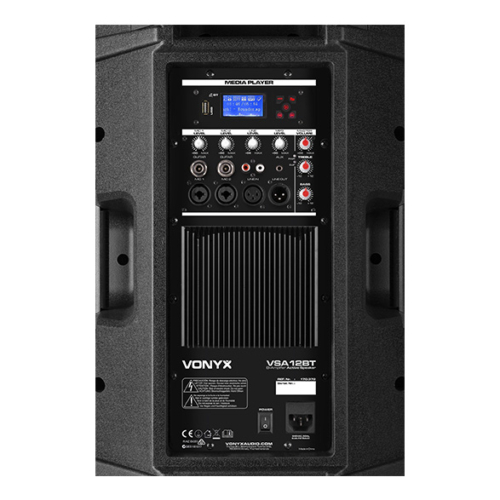 VONYX VSA 12BT - Actieve draagbare speaker met dubbele versterker - 12 inch 800W