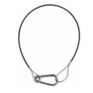 Showgear Veiligheidskabel Ø 2mm 50cm PVC coating zwart