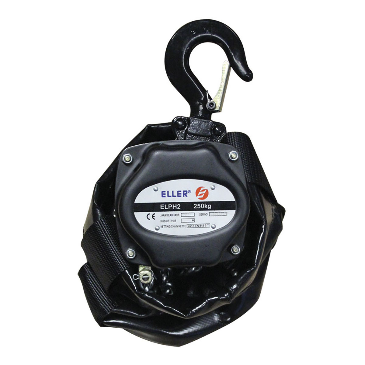 Showtec kettingzak voor handtakel 250kg zwart Showtec kettingzak voor handtakel 250kg zwart