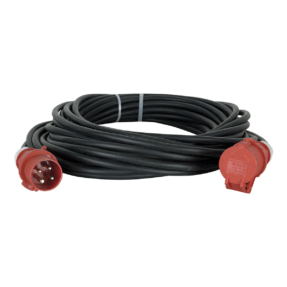 Showtec motorkabel rood ABB CEE 4-polig 16A - 20m