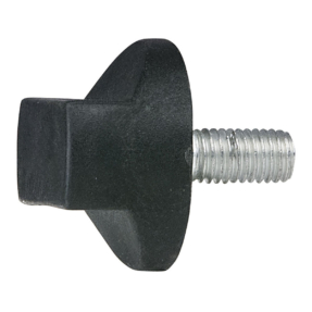 WENTEX® Rotary knob M10x20 (rechtop) - zwart