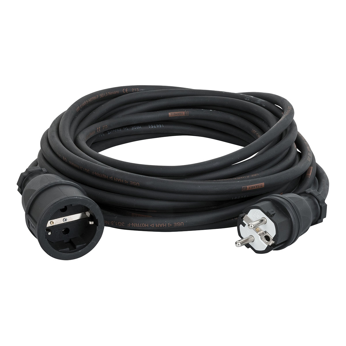 Titanex neopreen verlengkabel Schuko/Schuko met PCE 3x 1,5 mm² - 20 meter Titanex neopreen verlengkabel Schuko/Schuko met PCE 3x 1,5 mm² - 20 meter
