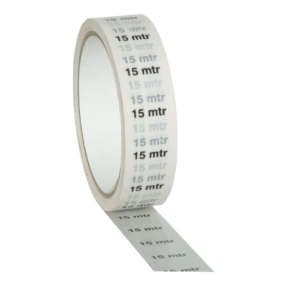 Showgear Vloermarkering Tape 33m rol 25mm wit 15m indicator