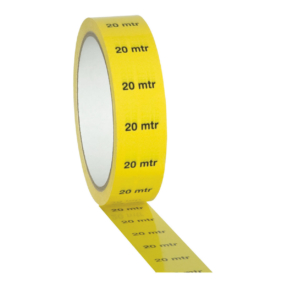 Showgear Vloermarkering Tape 33m rol 25mm geel 20m indicator