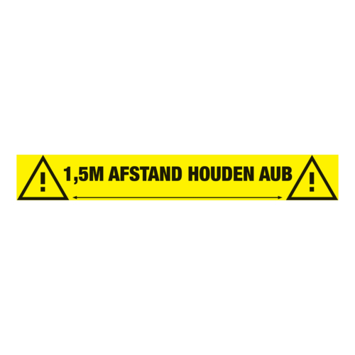 1,5 meter afstand houden aub markering tape - Nederlandse tekst