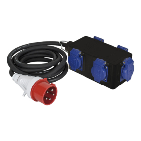 Showtec Powersplit 1 krachtstroomverdeler CEE 16A naar 5 x Schuko