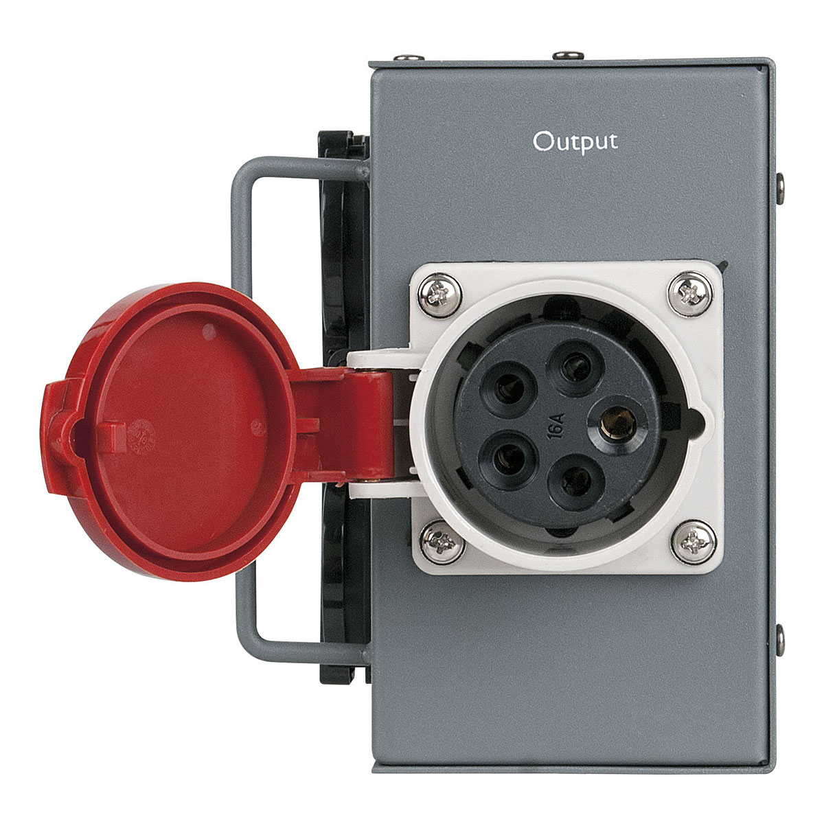 Showgear Powersplit 16 krachtstroomverdeler CEE 16A naar 6x Schuko en CEE 16A uitgang Showgear Powersplit 16 krachtstroomverdeler CEE 16A naar 6x Schuko en CEE 16A uitgang