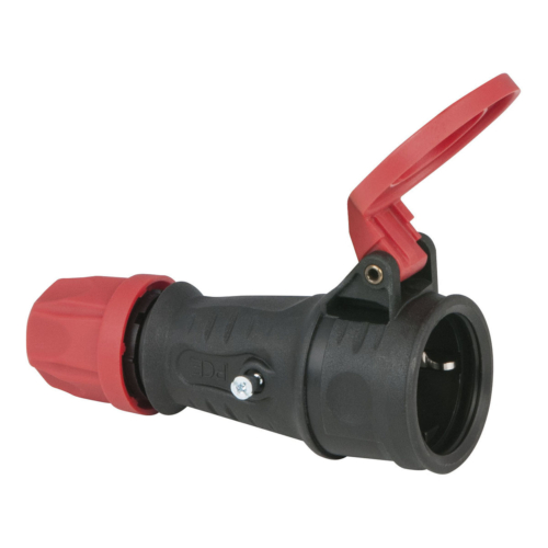 PCE Solid Rubber Connector Female PCE, rood, IP44