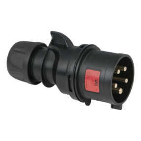 PCE CEE 32A 400V 5p Plug Male Zwart, Turbo Twist, IP44