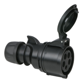 PCE CEE 32A 400V 5p Plug Female Zwart, Turbo Twist, IP44