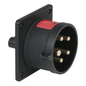 PCE CEE Chassis contact male 5-polig - 16A 400V IP44 zwart