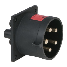 PCE CEE Chassis contact male 5-polig - 32A 400V IP44 zwart