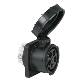 PCE CEE Chassis contact female 5-polig - 63A 400V IP67 zwart