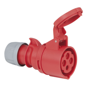 PCE CEE Contrastekker female 4-polig - 16A 400V IP44 rood