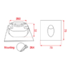 Artecta Oslo-SQ 3000 K 1 x 1W warmwitte LED, lichtrichting: omlaag/direct