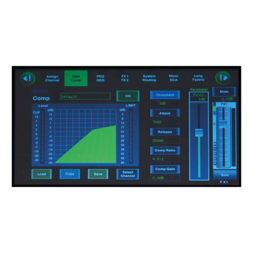 DAP GIG-202 TAB Digitale mixer 20 kanalen met dynamiek & DSP