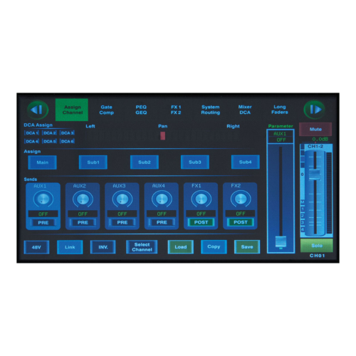 DAP GIG-202 TAB Digitale mixer 20 kanalen met dynamiek & DSP