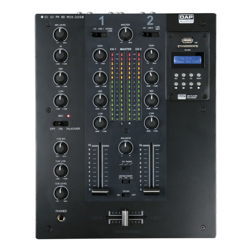 DAP CORE MIX-2 - DJ-mixer 2 kanalen met USB-interface