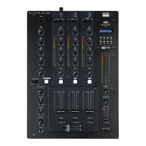 DAP CORE MIX-3 - DJ-mixer 3 kanalen met USB-interface