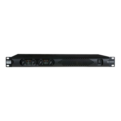 DAP Qi-4200 Installatie Versterker 4-kanalen 4x 200W - 19 inch 1HE