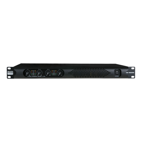 DAP Qi-4600 Installatie Versterker 4-kanalen 4x 600W - 19 inch 1HE