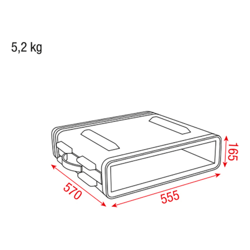 DAP ABS kunststof Rackcase 19 inch – 2HE